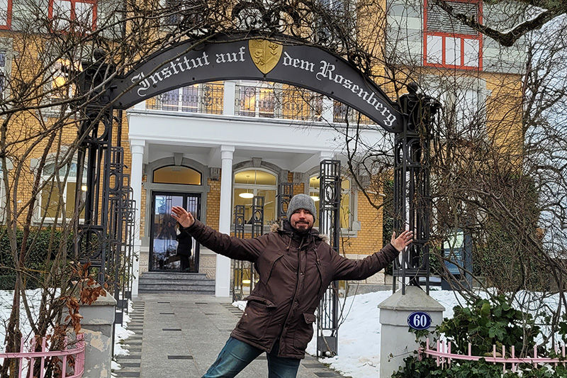 Boris Hauptmannl am Institut auf dem Rosenberg.